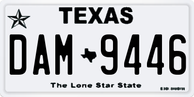 TX license plate DAM9446