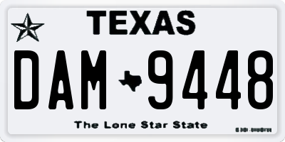 TX license plate DAM9448