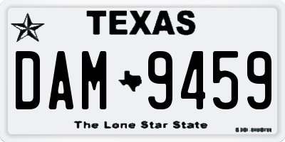 TX license plate DAM9459