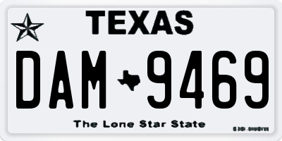 TX license plate DAM9469