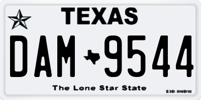 TX license plate DAM9544