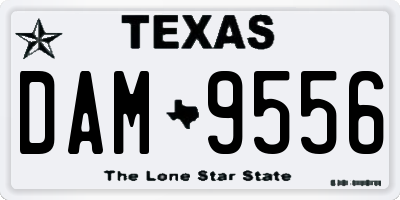 TX license plate DAM9556