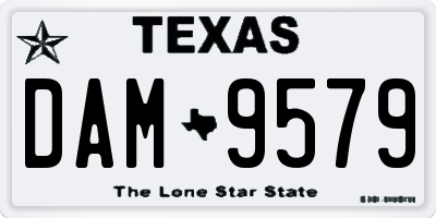 TX license plate DAM9579