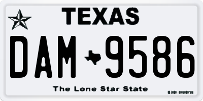 TX license plate DAM9586