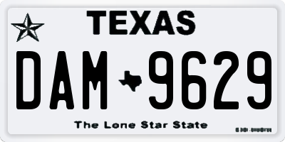 TX license plate DAM9629