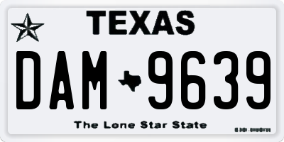 TX license plate DAM9639