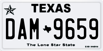 TX license plate DAM9659