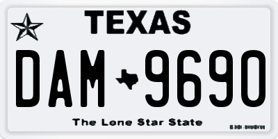 TX license plate DAM9690