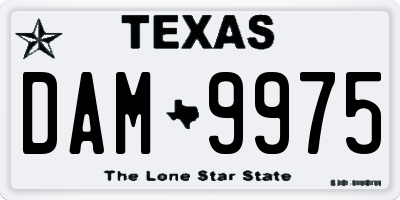 TX license plate DAM9975