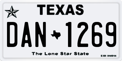 TX license plate DAN1269