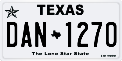 TX license plate DAN1270