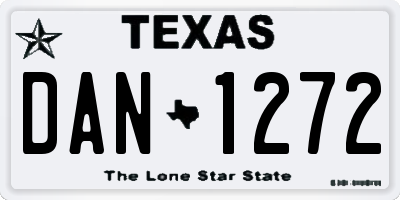 TX license plate DAN1272