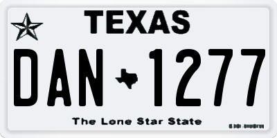 TX license plate DAN1277