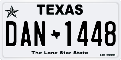 TX license plate DAN1448