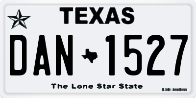 TX license plate DAN1527