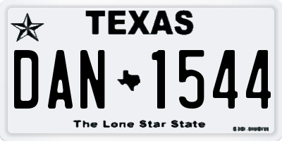 TX license plate DAN1544