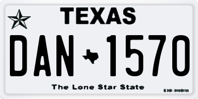 TX license plate DAN1570