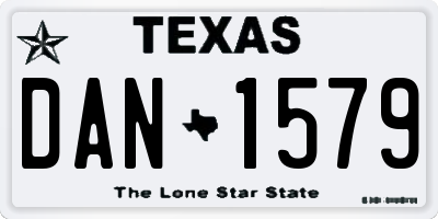 TX license plate DAN1579