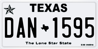 TX license plate DAN1595