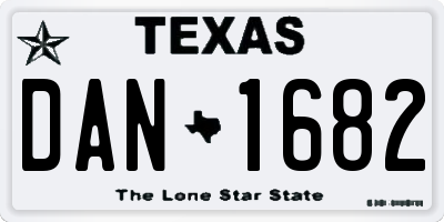 TX license plate DAN1682