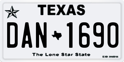 TX license plate DAN1690