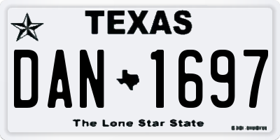 TX license plate DAN1697