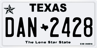 TX license plate DAN2428