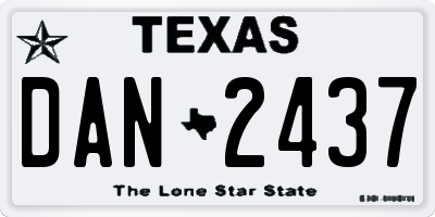TX license plate DAN2437