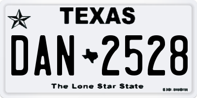 TX license plate DAN2528
