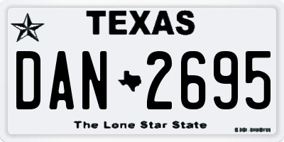 TX license plate DAN2695