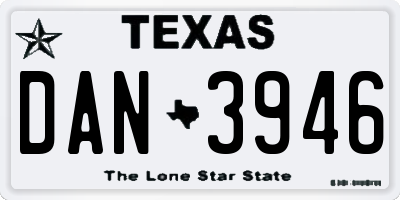 TX license plate DAN3946