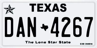 TX license plate DAN4267