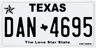 TX license plate DAN4695