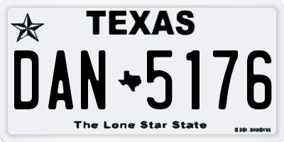 TX license plate DAN5176