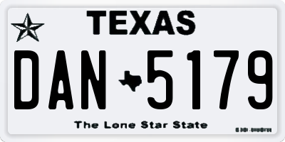 TX license plate DAN5179