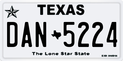 TX license plate DAN5224