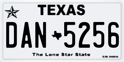 TX license plate DAN5256