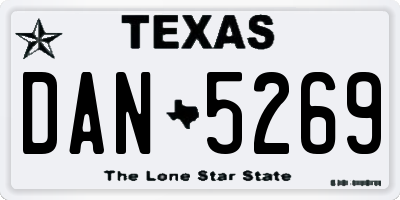 TX license plate DAN5269