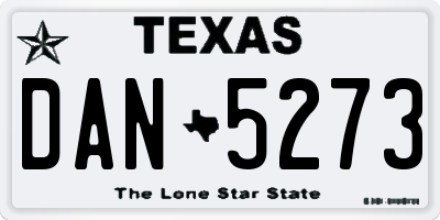 TX license plate DAN5273