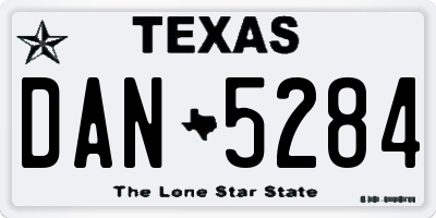 TX license plate DAN5284