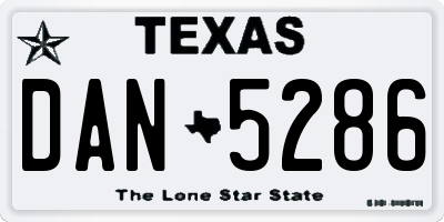 TX license plate DAN5286