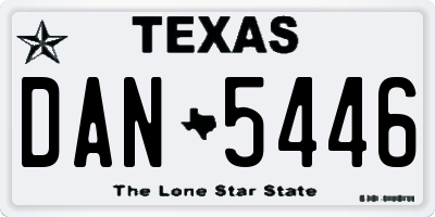 TX license plate DAN5446