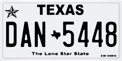 TX license plate DAN5448