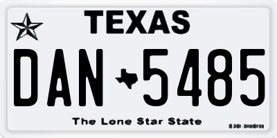 TX license plate DAN5485