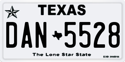 TX license plate DAN5528