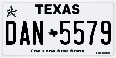 TX license plate DAN5579
