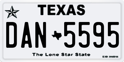 TX license plate DAN5595