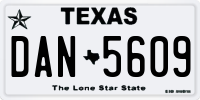TX license plate DAN5609