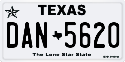 TX license plate DAN5620