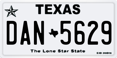 TX license plate DAN5629